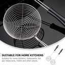 Hemoton Stainless Steel Hot Pot Spoon 11.4 Inch Fine Mesh Spider Strainer with Handle for Cooking Noodles Dumplings Frying Kitchen Colander
