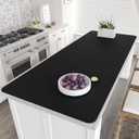 Warome Silicone Mat,78.7”x 23.6” Heat Resistant Mats for Countertop,Extra Large Countertop Protector Mat, Multi-functional Cuttable Kitchen Counter Mat, Silicone Mats for Kitchen Counter/Crafts -Black