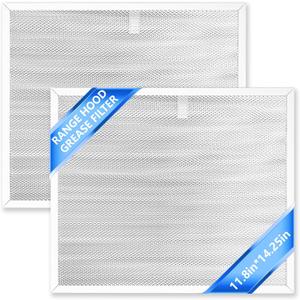 BPS1FA30 Stove Hood Vent Filter (2-Pack) - 11-3/4" x 14-1/4" x 3/8" Aluminum Grease Filter Compatible with NuTone Allure and Broan Range Hood Filter - Replaces 99010299 99010305 S99010305 AP3378953
