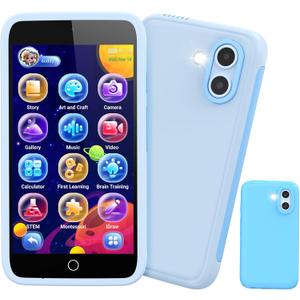 Kids Smart Phone, 3.97" Touchscreen Learning Toy with Dual Camera, 210+ Games, 190+ Drawing Activities, and 45+ Fun Stickers, 8GB Kids Cell Phone, Perfect Birthday for Ages 3-12