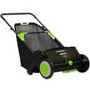 Earthwise LSW70021 21-Inch Width Leaf & Grass Push Lawn Sweeper, Black
