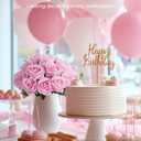 InnoGear 50 Pcs Pink Roses Artificial Flowers, Fake Velvet Silk Rose Bulk Faux Flower for Decoration DIY Wedding Centerpieces Proposal Bridal Bouquets Shower Party Home Floral Decor (50, Pink)