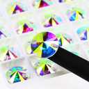 DONGZHOU 80pcs Sew On Rhinestones Round Flat Back Sew On Glass Rhinestone Sewing Crystal Gems Stone Beads for Costume, Clothes, Garments, Dress, Jewelry, Belt, Shoes and DIY Crafts