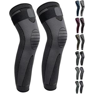 Full Leg Sleeves Long Compression Leg Sleeve Knee Sleeves Protect Leg, for Man Women Basketball, Arthritis Cycling Sport, Size: 4X-Large (1 Pair)