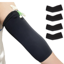 PICC Line Cover Adult PICC Line Arm Cover Sleeve for Upper Arm Circumference Black -Breathable and Elastic 4 PCS