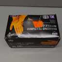 8 Mil Heavy Duty Disposable Nitrile Gloves, Diamond Texture, Latex & Powder Free for Mechanics & Industrial, 100-Pack (Orange) X