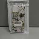 iPhone 13 Mini Case Slim Fit Crystal Clear Cover with Fashionable Designs for Girls Women,Protective Phone Case 5.4" Green Leaves Floral Flower