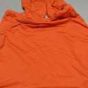 HLSIN Women's Sexy 2 Piece Dress Ruched Sleeveless Crop Top Mini Skirt Set Club Orange M