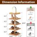 4-Tier Vertical Shoe Rack, Narrow Shoe Tower for Small Space, 11.4"D x 10.8"W x 28.8"H