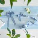 MEEDEE Dusty Blue Ribbon 1 Inch Dusty Blue Satin Ribbon Lux Double Faced Satin Ribbons by 50 Yards Polyester Blue Wrapping Ribbons for Crafts, Weddings, Flower Bouquet, Holiday Decorating
