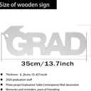 Wooden Grad Senior 2026 Large Graduation Sign Photo Booth Props, Class of 2026 Graduation Decorations Graduation Table Centerpieces for Senior Night Decor Letter Sign Grad Party Supplies - Middle