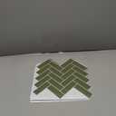 VEELIKE Olive Green Peel and Stick Tile Backsplash Herringbone Peel and Stick Backsplash for Kitchen Bathroom Walls 6 Sheets Green Peel and Stick Tile Waterproof Stick on Backsplash Tiles 12''x12''