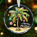 Palm Tree Christmas Ornament - Coastal Beach Ornaments for Christmas Tree, Ocean and Beachy Ornaments for Your Beach Themed, Unique Decorations for A Tropical Holiday