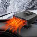 Car Heater,12V 150W Portable Car Heater, 2-in-1 Heating & Cooling Fan with Cigarette Lighter Plug, 360 Rotation Base Windshield Defogger Defroster for All Cars. (blackish red)