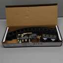 Electric Train Set, Ages 4-8  Christmas Train with Locomotive, Passenger Car, 6 Curves, LED Light & Sound  Indoor Toy for Kids, for Holiday Village or Train Table