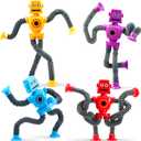 JOYIN Pop Tubes Robot Toys for Kids, 4 Pcs Sensory Tubes for Year Old Ages 3 4 5 6 7 8 9 10 Fidget Toys Birthday Gift for Toddler Boys Girls Easter Goodie Bags Stuffers Party Favors