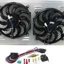 Radiator Shroud with Electric Fan for 1996-2005 Chevy S10 Blazer & GMC Jimmy Sonoma & Isuzu Hombre & Olds-mobile Bravada 4.3L V6 Pickup