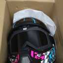 TRIANGLE Youth Kids Dirt Bike Helmet Full Face Motocross Helmet with Goggle & Gloves DOT/FMVSS-218 Approved Motorcycle Helmet, Medium