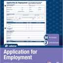 Adams Bilingual Employee Application, 8.5 x 11 Inches, White, 2-Pack (9661ES)