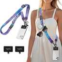 Phone Lanyard Crossbody, Starry Sky Cell Phone Strap for Around The Neck Adjustable, Anti Theft Cute Lanyard for iPhone Case ID Holder Keys Accessories Travel Essential