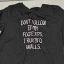 BLACKOO Women Don't Follow in My Footsteps Cute T Shirts Graphic Printing Tees (Large)