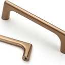 Asidrama 6 Pack 3.75 Inch(96mm) Champagne Bronze Cabinet Pulls Cabinet Handles Cupboard Handles Kitchen Cabinet Hardware for Cupboard Drawer Pulls