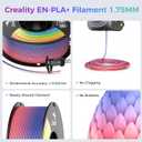 Creality 3D Printer Filament, Rainbow PLA+ Filament 1.75mm, Multicolor PLA Plus Strong Toughness Dimensional Accuracy +/- 0.03mm, PLA Pro for Most 3D Printer, 1KG Spool(2.2lbs)