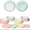Pandaloo Porcelain Kids Bowls with Removable Silicone Sleeve & Lid – Strong Suction Base, Microwave & Dishwasher Safe, ToddlerProof, NonSlip Ceramic Feeding Bowls for Babies & Toddlers (Set of 4)