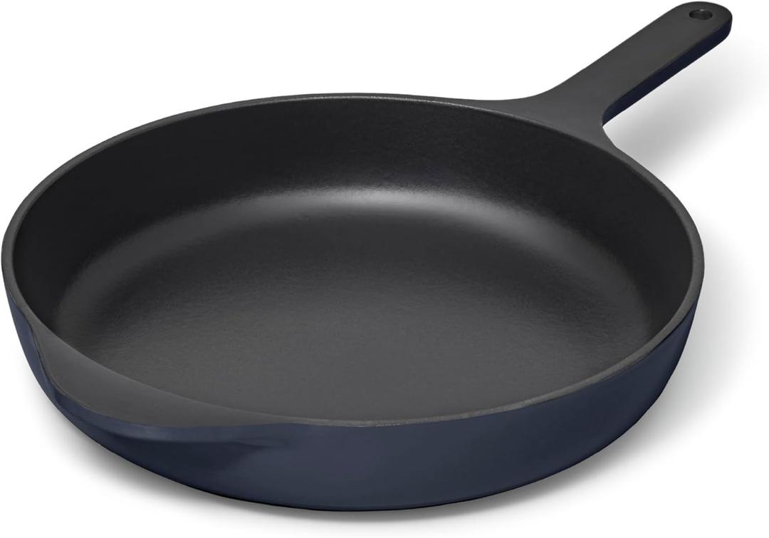 Caraway Cast Iron Skillet - 10.5 Enameled Cast Iron Pan With 3 Layer Enamel Coating - No Seasoning Required - Compatible With All Stovetops - Free From Forever Chemicals - Midnight Blue Caraway Cast Iron Skillet - 10.5 Enameled Cast Iron Pan With 3 Layer Enamel Coating - No Seasoning Required - Compatible With All Stovetops - Free From Forever Chemicals - Midnight Blue