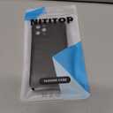 NITITOP Compatible with iPhone 13 Mini Case Cute Cherry Bow Ribbon Pattern for Girls Women Soft TPU Durable Full Camera Lens Shockproof Protective Cover - Black