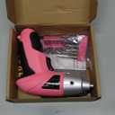 Hi-Spec Small Electric Screwdriver, Mini Drill Set, Rechargeable 3.6V Cordless Screwdriver with 26 Driver Bits, Power Tool for Small Projects & Home Use, Pink