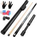 Kmise Pool Cue Stick Set,4 Colors Canadian Maple Cue,Pool Sticks for Adults,Tacos de Billar 18 19 20 21oz for Beginner, 20OZ