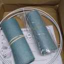 PATIKIL Drum Lamp Shades Set of 2, 13"x13"x9" Linen Round Lamp Shade for Table Lamps Easy Assembly Lampshade for Table Lamps Floor Lamps Bedside, Blue