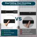 Tension Curtain Rod No Drilling 39-86", Heavy Duty Long Shower Rod Black