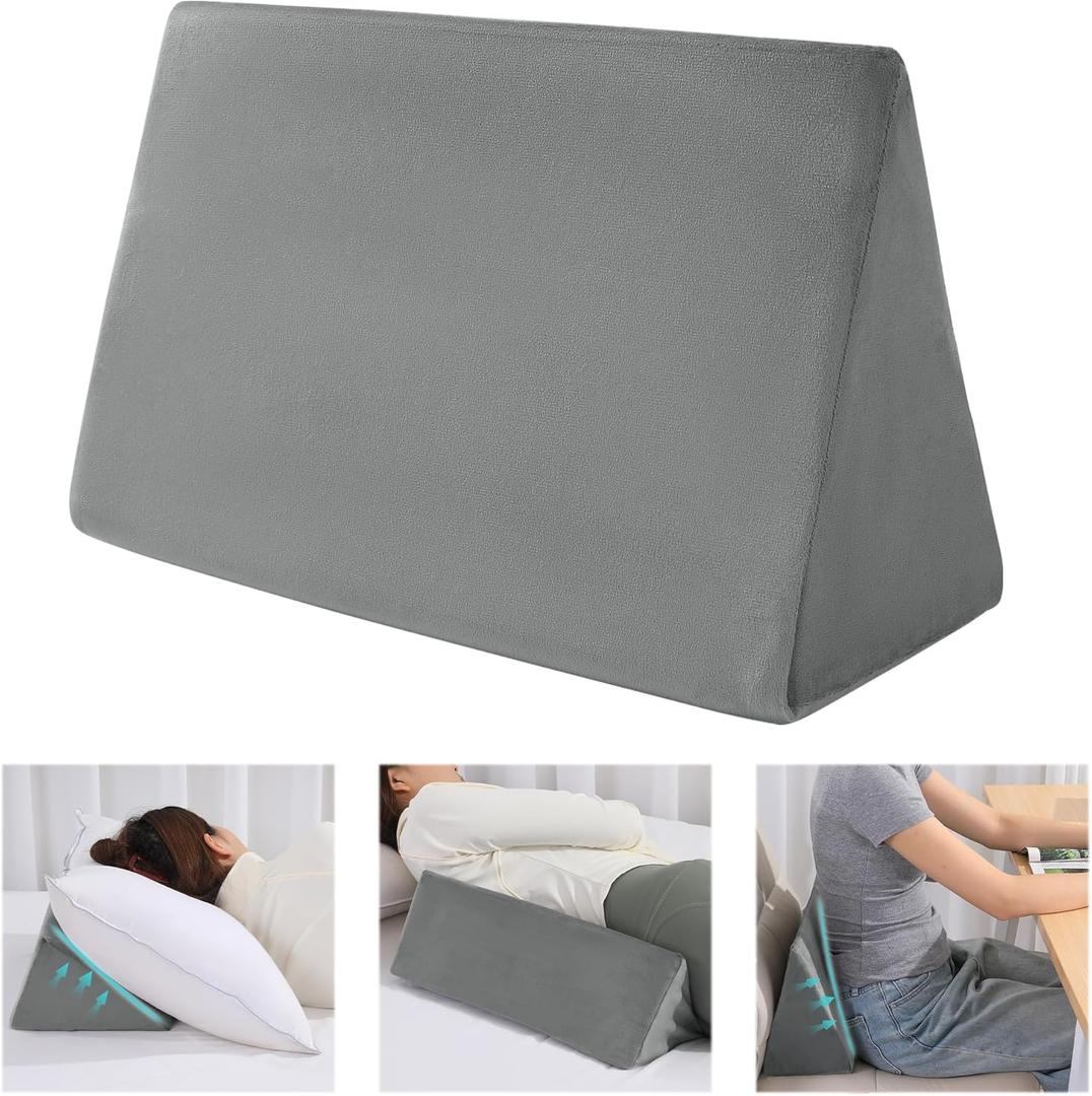 BALAPET Small Wedge Pillow for Side Sleeping, Premium Foam Bed Pillow for Side Sleeping,Triangle Wedge Pillow for Leg Elevation,Yoga,Reduce Back Pain