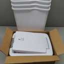 Sterilite 7.5 Gallon TouchTop Wastebasket Trash Can with Pop Up Lid for Kitchen, Bathroom, Mudroom or Office, 4 Pack, White