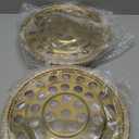 Zhehao 2 Pcs Communion Trays for Churches Set Church Supplies Plates for Church with Disposable Cups (Gold)