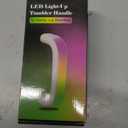 6 Colors LED Light-Up Tumbler Handle for Stanley 40oz/30oz, Comfortable Water Bottle Handle for Stanley Tumbler-Compatible with 40oz Stanley Cup Accessories, Use for Outdoor, Party, Home (Rose Quartz)