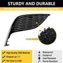 2 PCS Front Fog Light Cover Fit for Toyota Camry SE XSE 2021 2022 2023, ABS Front Bumper Fog Lamp Frame Cover Left Driver & Right Passenger Side Replacement for 8148106240 8148206200 (Gloss Black)
