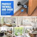 Magnetic Door Stopper with Anti-Droop Design - Heavy Duty Cold Rolled Steel and Nylon Door Stop, Drill Hole Installation, Suitable for Wall and Floor mounting (2, Black)