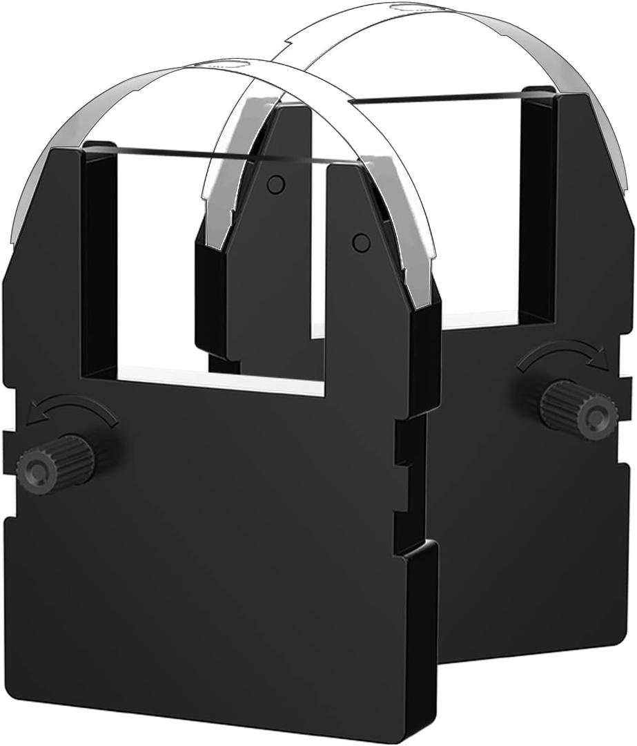 2 Pack Replacement for Pyramid 3500 Replacement Ribbon Used with Pyramid 3500, 3700, 4000, 4000HD Time Clocks, 11.5ft, Individually Sealed, Pre-Installed Ribbon Shield, 11.5ft (Black)