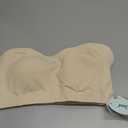 ProKloud Strapless Push Up Bras for Women Wireless Bandeau Bra Non-Slip Silicone Tube Top Padded Convertible Bralette (Beige, XXL)