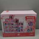 5-Story Dream Doll House for Girls with 19 Rooms, Lights, Dolls, and Furniture - Large DIY Playhouse for Grils Ages 6-16 - Perfect Imaginative STEM Gift for Birthdays & Holidays & Christmas