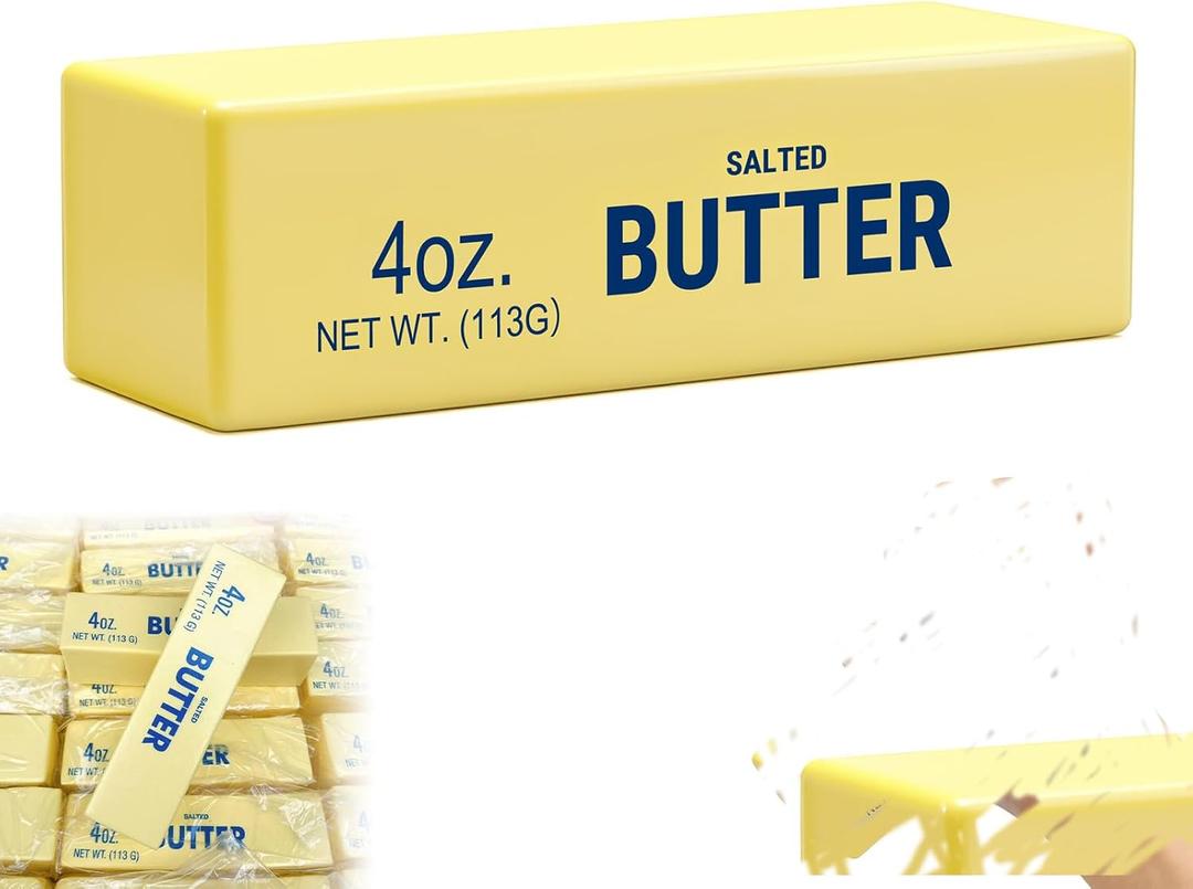 Slow Rising Squishy,Slow Rebound Cute Butter Squeeze Stress Balls, Realistic Butter Stick Soft Squeeze Toys,Stress Relief Sensory Toys (Butter stick-1pcs)