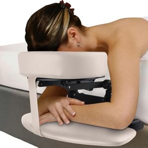 TOROKOM Adjustable Headrest Face Pillow Cradle & Face Cushion Support Bracket, Headrest Face Cushion Face Pillow, Salon Home Mattress Massage Kit (Cream)