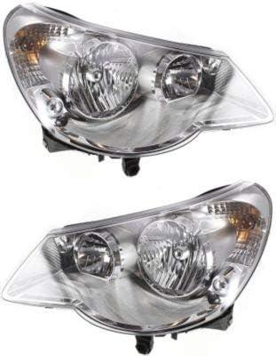 Garage-Pro Driver and Passenger Side Headlight for Chrysler Sebring 2007-2010 Halogen With bulb(s) Convertible & Sedan, Type 1 Replaces# 5303747AG-PFM 5303747AF 5303746AG-PFM 5303746AF