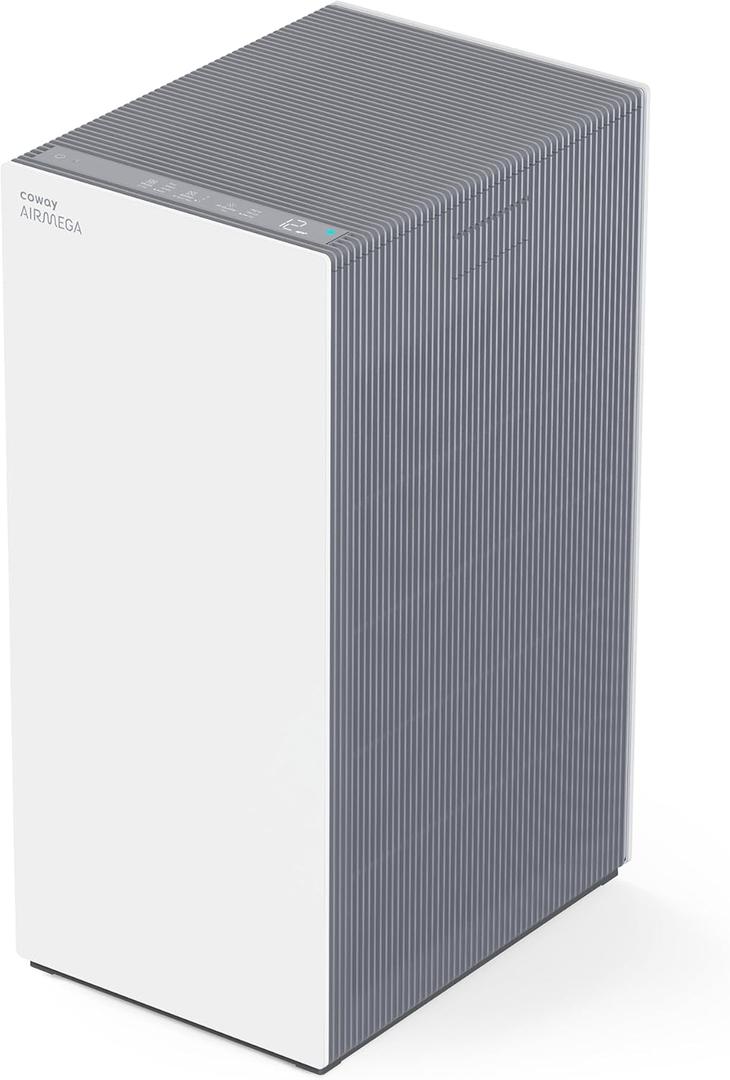 COWAY Air Purifiers for Large Room Whole Home Up to 4,253ft, 2 Sets of XL Washable Pre-Filters and HEPA Filters for Dual Purification, AQI, Turbo Mode, Timer, Wheels, ProX(W)