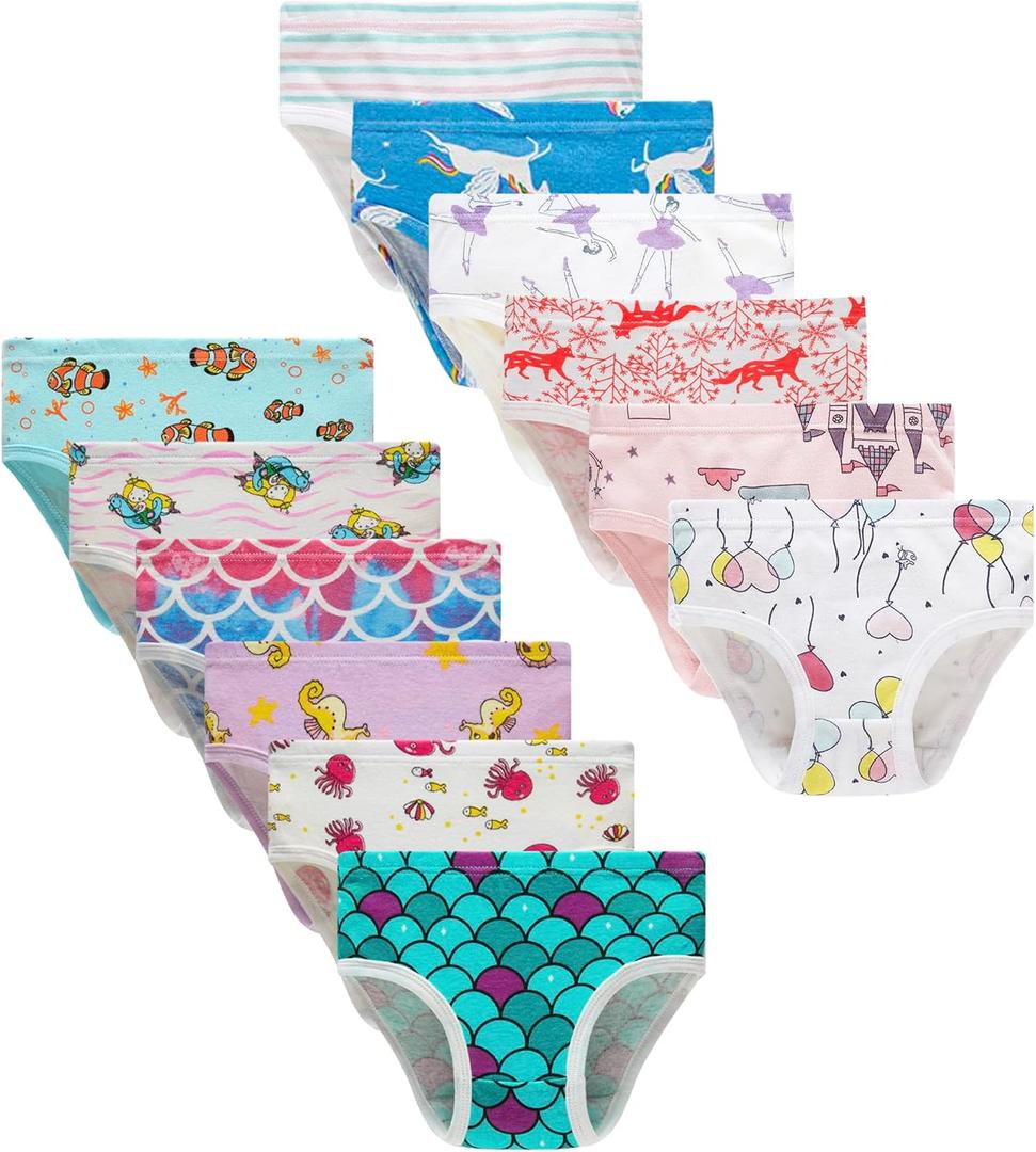 Winging Day Little Girls Baby Assorted Prints Panties Size 5 (12-Pack)