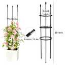 2-Pack Garden Trellis for Climbing Plants, 48 Inch Adjustable Garden Trellis & Plant Trellis for Outdoor & Indoor Potted Plants, Use as Flat Trellis or Plant Cage, 48"Height, 2-Pack