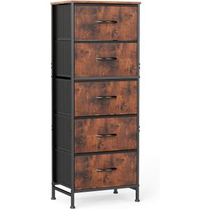 Sweetcrispy 5 Storage Drawer Bedroom Dresser, Tall Dresser for Organizer, 15.7"D x 11.8"W x 47.7"H